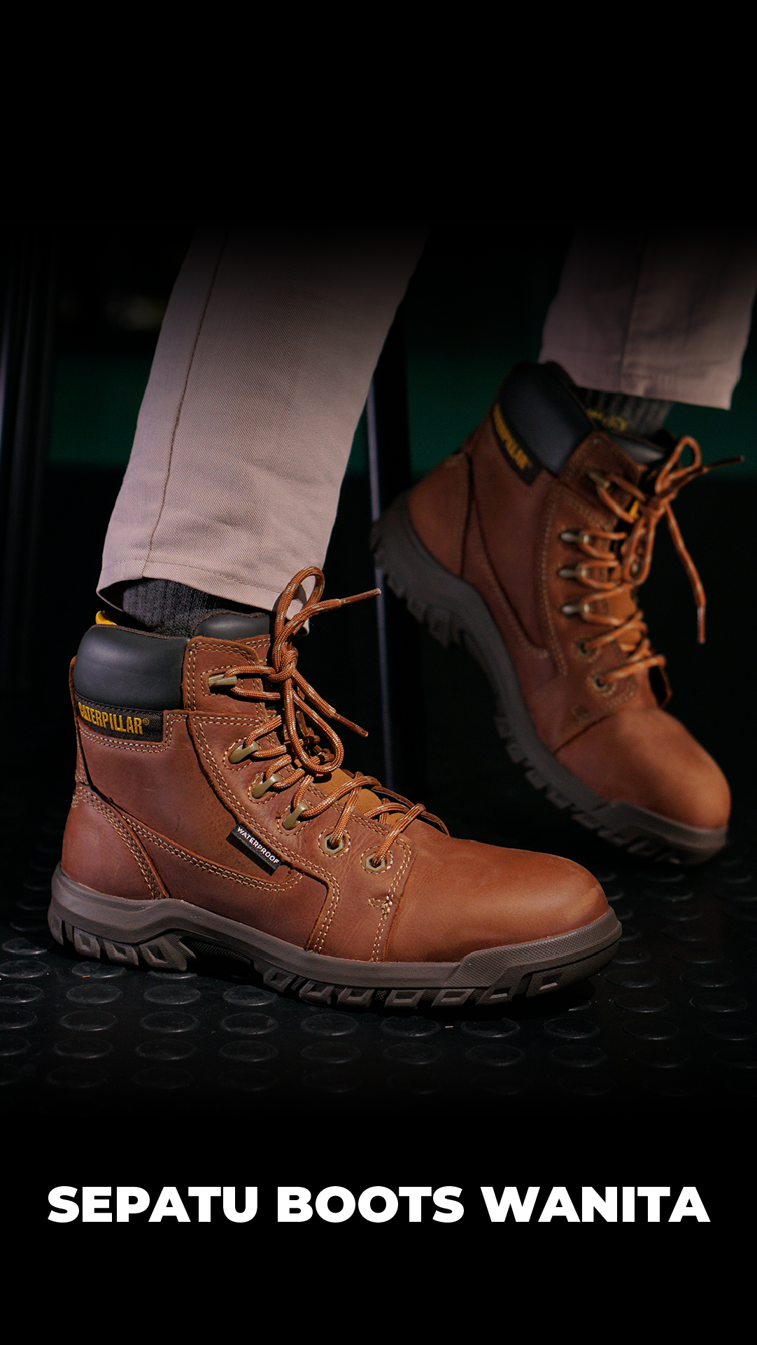 safety shoes caterpillar boots wanita