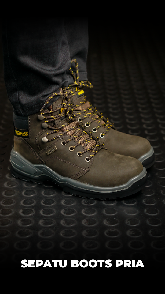 kategori sepatu boots caterpillar safety shoes pria navigo store