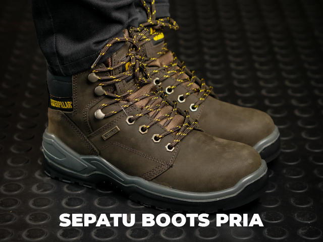 kategori sepatu boots caterpillar safety shoes pria navigo store