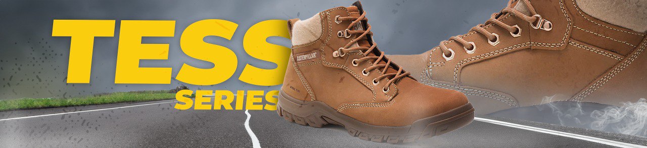 sepatu boots safety shoes caterpillar tess wanita original terbaik