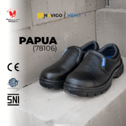 Sepatu Safety Shoes Pria Wanita Kulit Asli KENT Navigo Store Ujung Besi Slip Resist Standar SNI ASTM CE Size 37 - 45