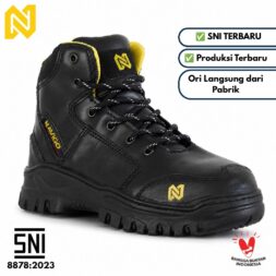 NAVIGO SW2 Pro High Black – Sepatu Safety Pria Wanita SNI Kulit Asli