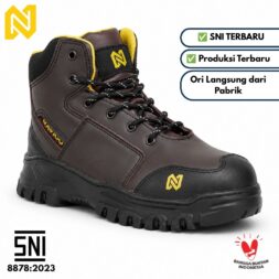 NAVIGO SW2 Pro High Brown – Sepatu Safety Pria Wanita SNI Kulit Asli