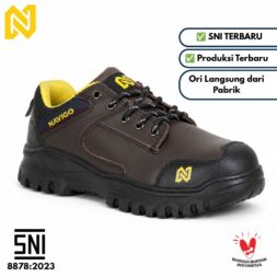 NAVIGO SW2 Pro Low Brown – Sepatu Safety Pria Wanita SNI Kulit Asli